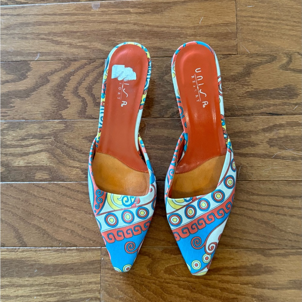 Unisa Women's Colorful Swirl Mules